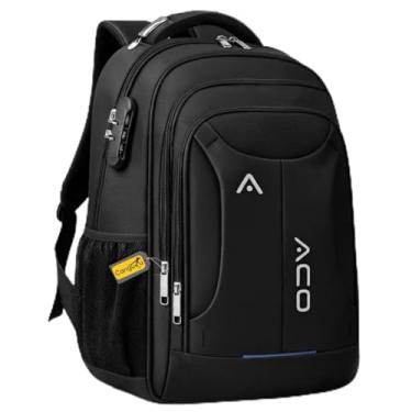 Imagem de Mochila Bolsa Masculina Feminina Notebook Reforçada Anti Furto Semi Impermeável Escolar Faculdade Trabalho Viagem Resistente Executiva Cabo De Aço Saída Usb SAÍDA Fone DE OUVIDO (PRETO)