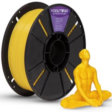 Imagem de Filamento PLA Velvet High Speed 1Kg 1,75mm Efeito Aveludado Impressora 3D FDM Voolt3D (Amarelo Velvet)