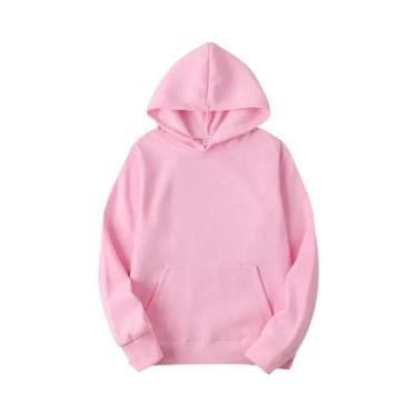 Imagem de Suéter Masculino Com Capuz Em Cor Sólida, Quente, De Lã, Moda Streetwe