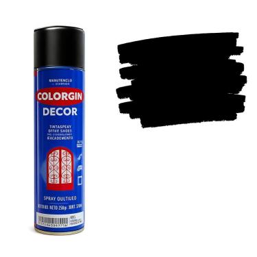 Imagem de Spray Decor Uso Geral Preto Brilhante 400ml Colorgin
