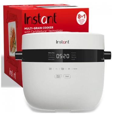 Imagem de Panela de Arroz Elétrica Instant Pot 4.8L, com 8 Predefinições e Tela LCD, 110V, Branca