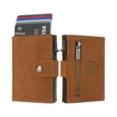 Imagem de Carteira Masculina Slim De Fibra De Carbono Com RFID, Porta-Cartões Mi