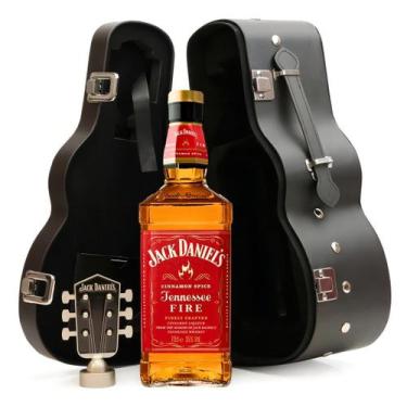 Imagem de Whisky Jack Daniels Fire Guitar Case Couro Ed Limitada 700ml