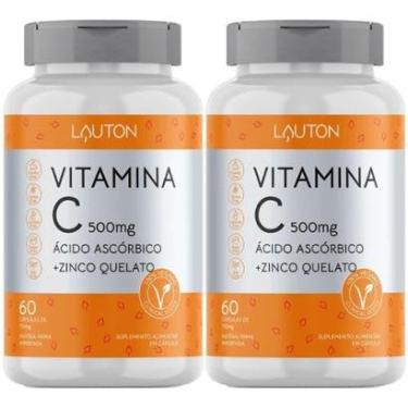 Imagem de Kit 2X Vitamina C + Zinco 500mg - 60 Cápsulas Lauton Nutrition-Masculino