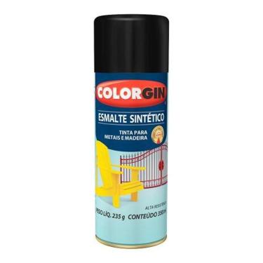 Imagem de Spray Esmalte Sintético Preto Fosco (748) - Colorgin