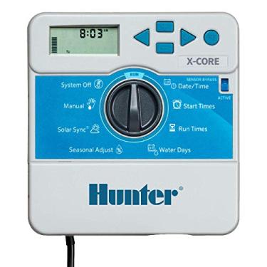 Imagem de Hunter Temporizador de irrigação interno X-Core XC800i, controlador de irrigação de 8 zonas para gramado e jardim, fácil de programar, programação de irrigação automática, ajuste sazonal, sem