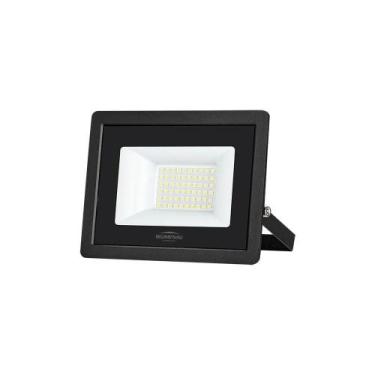 Imagem de Refletor Blumenau Led Tech Pro 50w Preto Bivolt 3000k Luz Amarela - BL