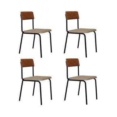Imagem de Cadeira Fit Fixa C/4 Pes 475 X 505 X 810 Mm C/4 Un. Caramelo Crt Areia