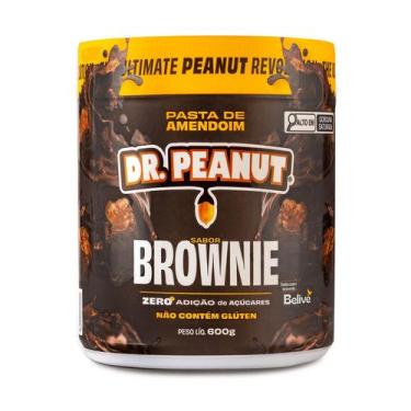 Imagem de Dr Peanut Pasta de amendoim 600g Zero Açucar Sabor Brownie