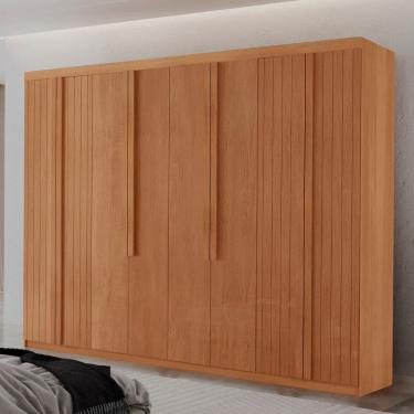 Imagem de Guarda Roupa Casal Levi MDF com 8 Portas 4 Gavetas Moderna Mobilia