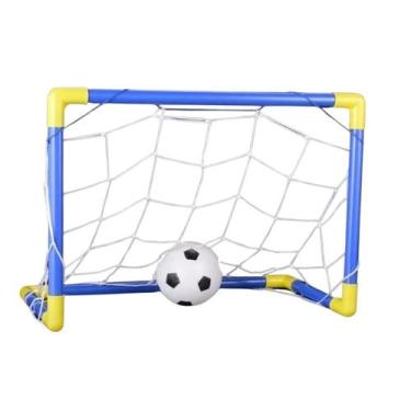 Imagem de Trave de Futebol Brinquedo com Bola - Azul - DDG