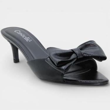 Imagem de Tamanco Casteliê Intense Salto Fino Laço Feminino-Feminino