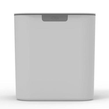 Imagem de Lixeira Pequena Moderna Compacta Tampa Prática Cozinha - Ou, Branco