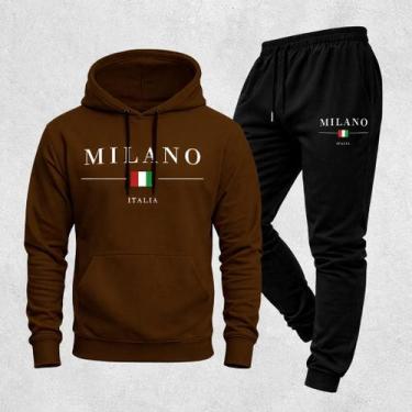 Imagem de Conjunto Moletom Blusa Frio Calça Milano Italy Abrigo Inverno - Hero, 