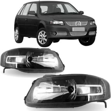 Imagem de Par farol gol g4 2006 07 08 09 10 11 12 13 14 mascara negra - BBS