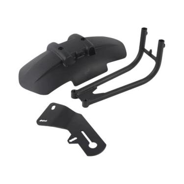 Imagem de Protetor De Roda Traseira Para Motocicleta Preto Com Suporte Para Pneu
