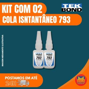 Imagem de Cola Instantânea Tekbond ou Super Alta Fixação  Kit 2 ou 3 Unidades  S