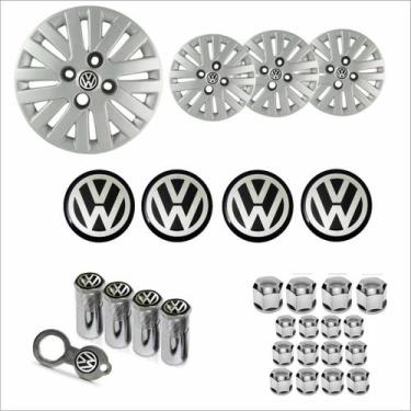 Imagem de Jogo Calota Aro 14 Gol Voyage Saveiro G5 2009 à 2011 + Emblema + Tampa