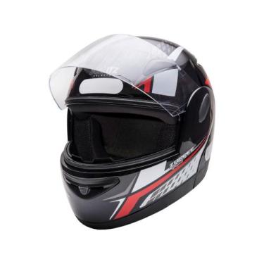 Imagem de Capacete zarref v4 grafic taurus robocop articulado retratil, Preto, 6