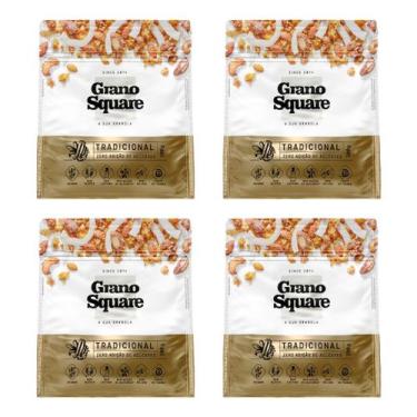 Imagem de KIT 4 Granolas GranoSquare Premium Tradicional ZERO AÇÚCAR 200g