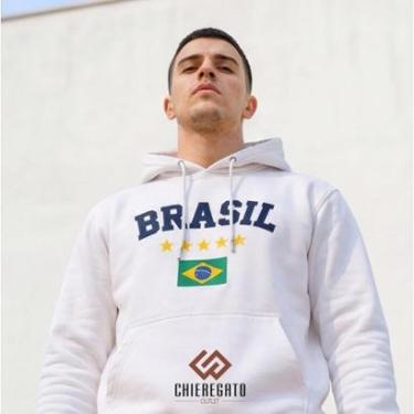 Imagem de Moletom Brasil Masculino Feminino Casaco Canguru Com Capuz-Masculino