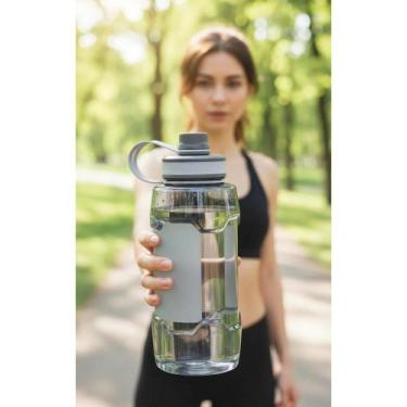 Imagem de Garrafa Squeeze 1,5L Academia Água Bico Vedação Alça - Congratulations