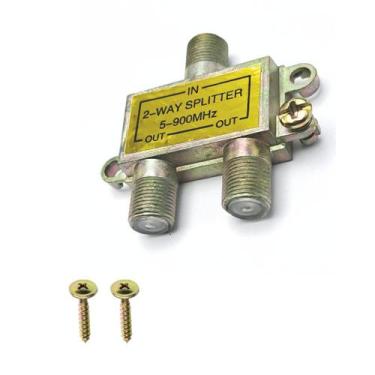 Imagem de Adaptador Divisor Antena Sinal Televisão Net 2 Saídas Para Cabo Coaxia