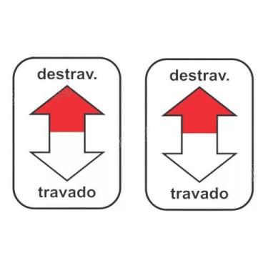 Imagem de Adesivo Trava Segurança Porta Traseira Compatível Opala - SPTS