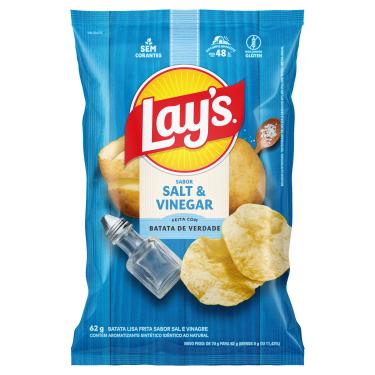 Imagem de Batata Frita Sal e Vinagre Lay's Elma Chips 62g Crocante