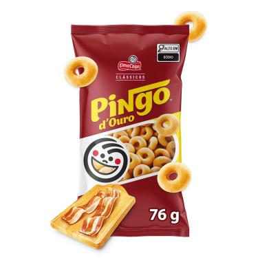 Imagem de Snack Salgado Bacon Pingo d'Ouro Elma Chips 76g Crocante