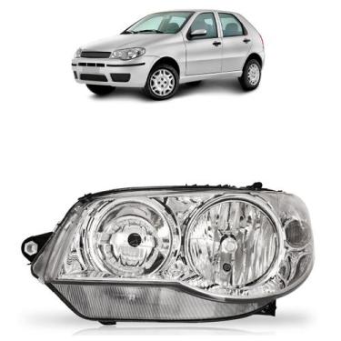 Imagem de Farol Dianteiro Palio G3 2004 A 2016 Siena Strada Máscara Cromada - Au