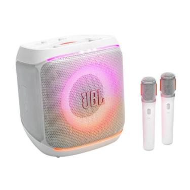 Imagem de Caixa de som JBL PartyBox Encore 2 Branca com Microfones - Harman