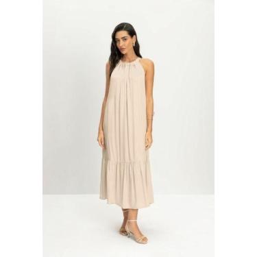 Imagem de Vestido feminino longo de cetim Essendi -Natural, Natural, M