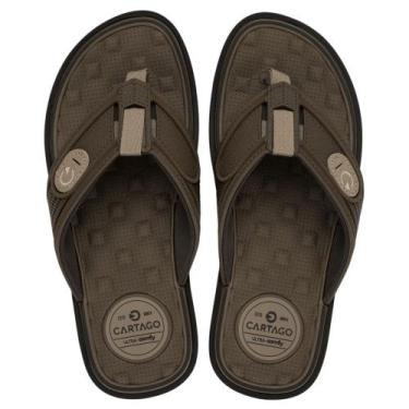 Imagem de Chinelo Masculino Lyon 4 Grendene 12531, Marrom, Bege, 41