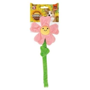 Imagem de Brinquedo Petta Fofos Flor De Pelúcia E Corda Para Cachorro Rosa Flor