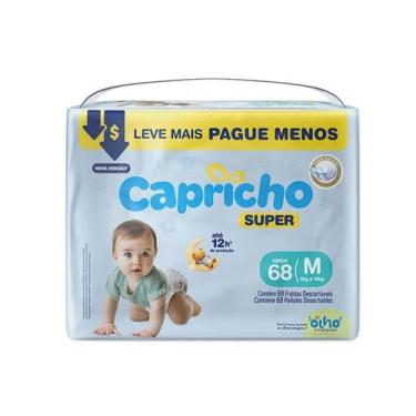 Imagem de Fralda Descartavel Infantil Capricho Super Tubos Magico M 68 unidades 