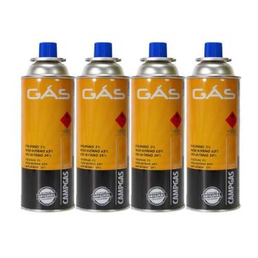 Imagem de Kit 4 Latas Refil Carga P/ Maçarico Portátil Culinário E Para Fogareir