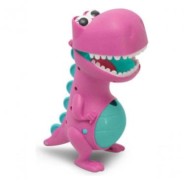 Imagem de Brinquedo Infantil Dinossauro Tina Rex Papa Tudo com Atividades de Alimentação Educativo Elka
