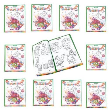 Imagem de 10 Revistinhas Colorir Com 28 Desenhos Para Pintar - Mini Toys