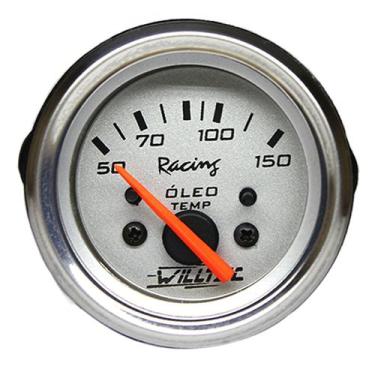 Imagem de Termômetro Elétrico Óleo 50-150C 12V 52mm Cinza Universal - Willtec