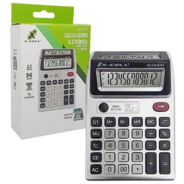 Imagem de Calculadora De Mesa Escritório 12 Dígitos Detecta Nota Falsa - Calcula
