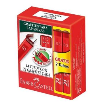 Imagem de Grafite 0,5mm c/ 24 Grafites Faber Castell - Embalagem com 14 Unidades