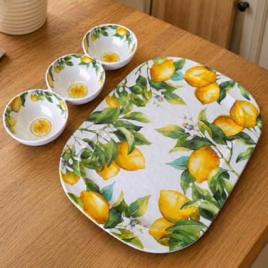 Imagem de Petisqueira Travessa Tigela Bowl Siciliana Melamina Kit 2pçs - Genéric