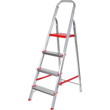 Imagem de Escada doméstica em alumínio 4 degraus Worker