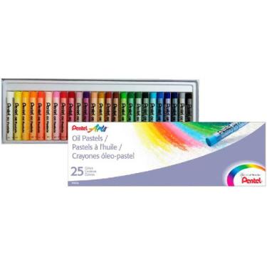 Imagem de Giz Pastel Oleoso Artistico C/ 25 Cores Pentel Arts Phn-25