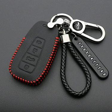 Imagem de YJADHU Capa da chave do carro, adequada para Geely Atlas SUV Boyue borui Coolray Emgrand NL3 EX7 X7 EC7 GX7 EC715 RV EC718 GT GE SC6 GC9, D, vermelho