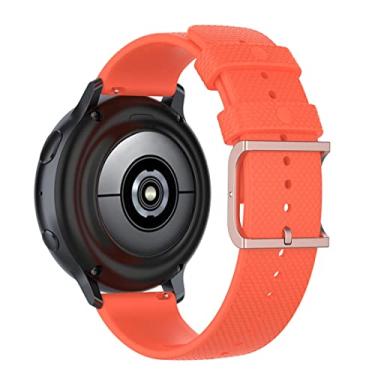Imagem de Pulseira Moderna V2 20mm Fivela Rose compatível com Samsung Galaxy Watch 3 41mm - Galaxy Watch Active - Galaxy Watch 42mm - Marca LTIMPORTS (Laranja)