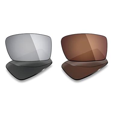 Imagem de 2 pares de lentes polarizadas de substituição da Mryok para óculos de sol Oakley Gascan – Opções