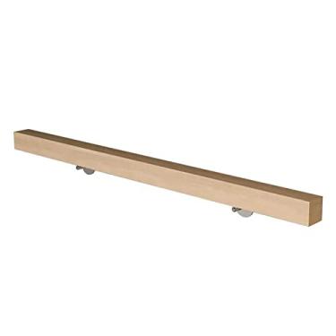 Imagem de Pkfinrd Corrimão de escada de madeira moderna corrimão escadas segurança infantil corrimão antiderrapante montagem na parede kit de suporte para corrimão interno e externo (tamanho : 90 cm)