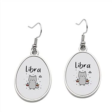 Imagem de Brinco de Libra – Brincos pendentes para meninas – Presente de festa de aniversário dos namorados, Metal, Sem pedras preciosas